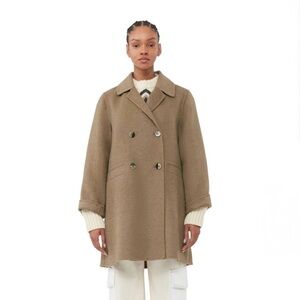 GANNI: Wool Midi Coat